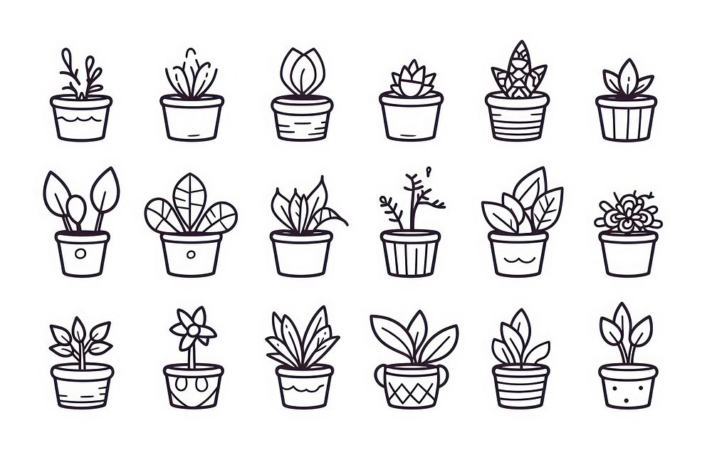 Small pocket garden drawing plant line.