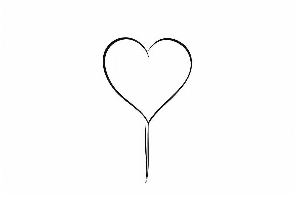 Pin white heart line.