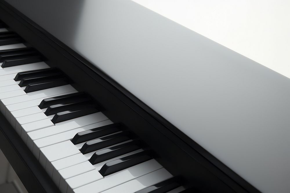 Piano keyboard black monochrome.