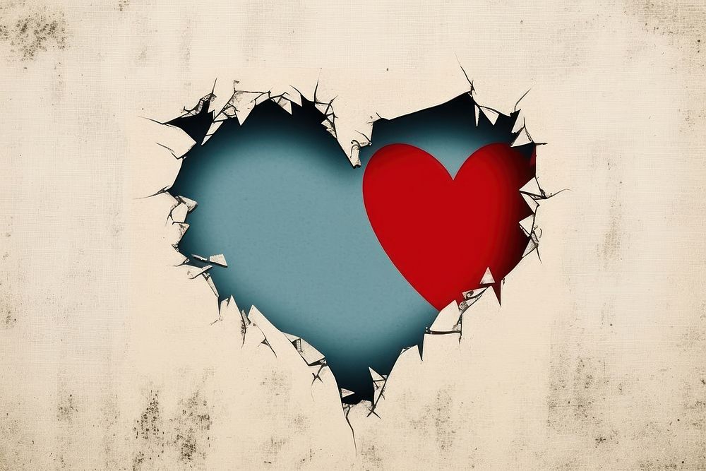 Heart backgrounds textured damaged.