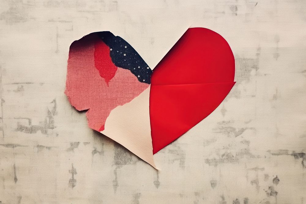 Heart paper wall creativity.