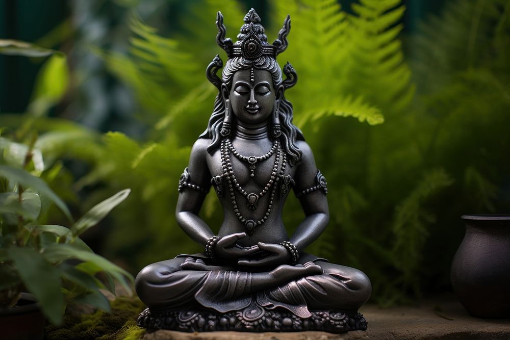 Hindu sculpture figurine representation.