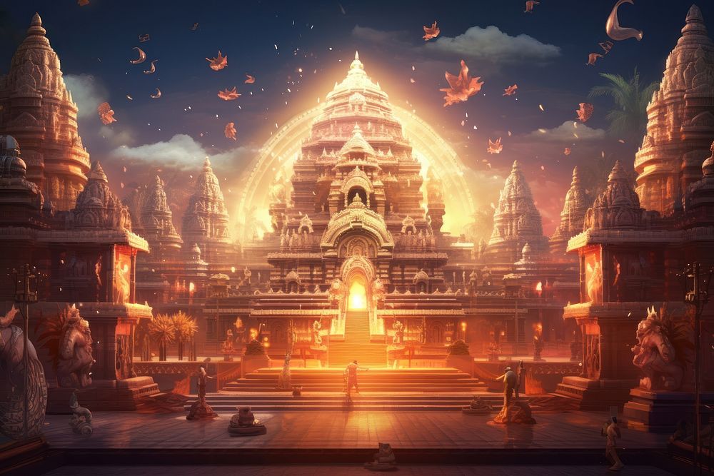 Hinduism temple spirituality architecture.