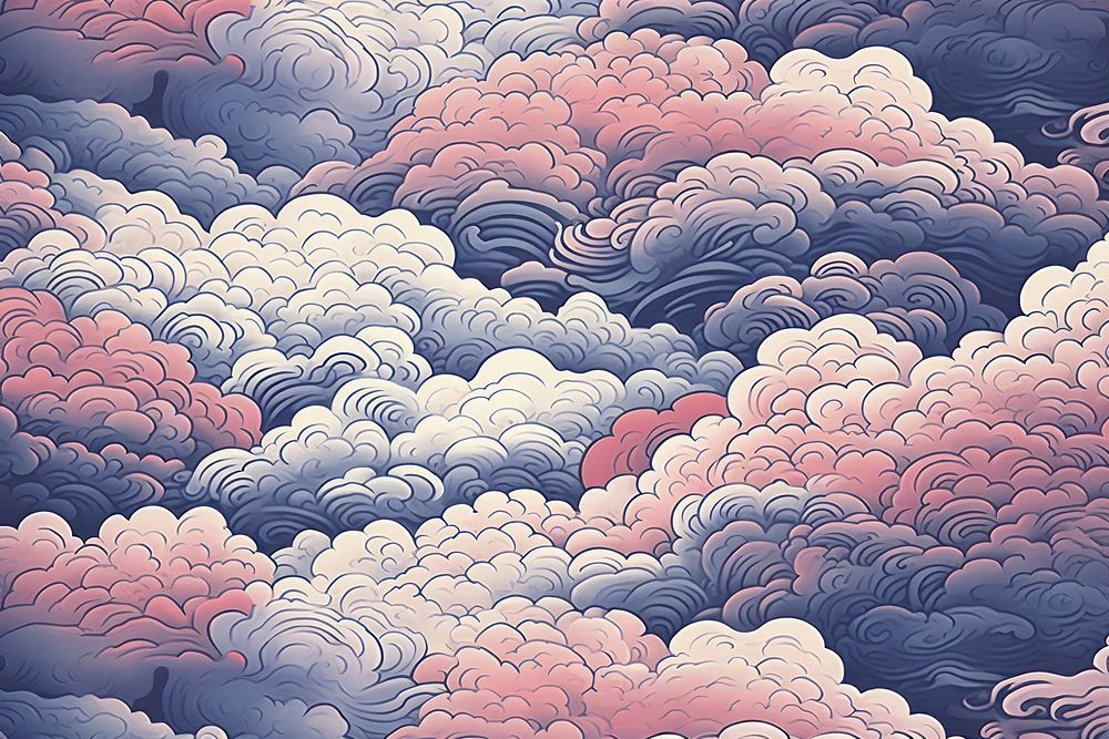 Japanese cloud pattern backgrounds outdoors nature.