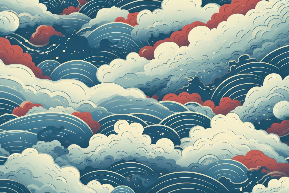 Japanese cloud pattern backgrounds nature tranquility.