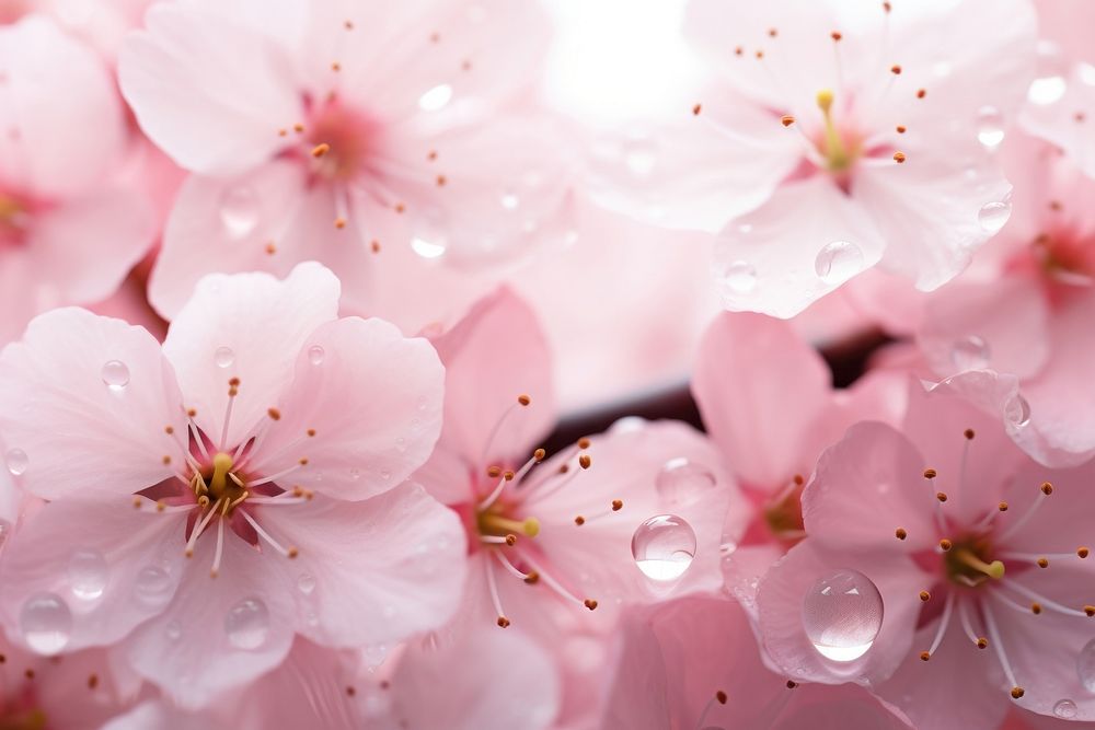 Macro photograph of cherry blossom outdoors flower nature.