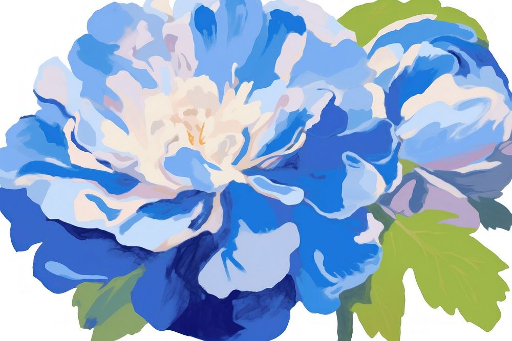 Blue flower painting plant blue.