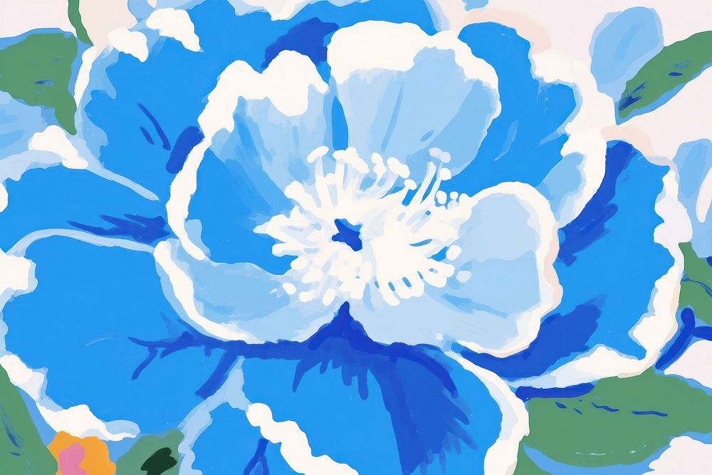 Blue flower painting backgrounds abstract.