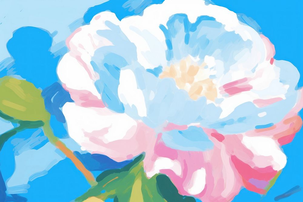 Blue flower painting backgrounds abstract.