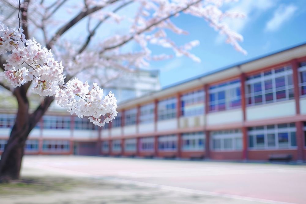 Outdoors blossom flower school.