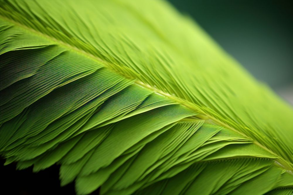 Green feather plant leaf.