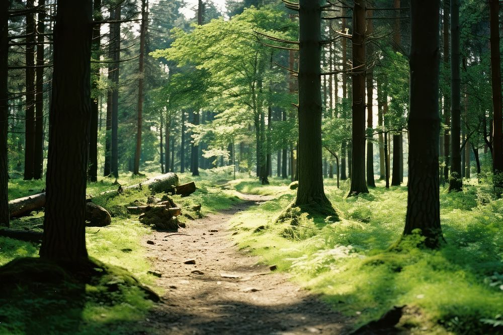 Forest green land landscape.