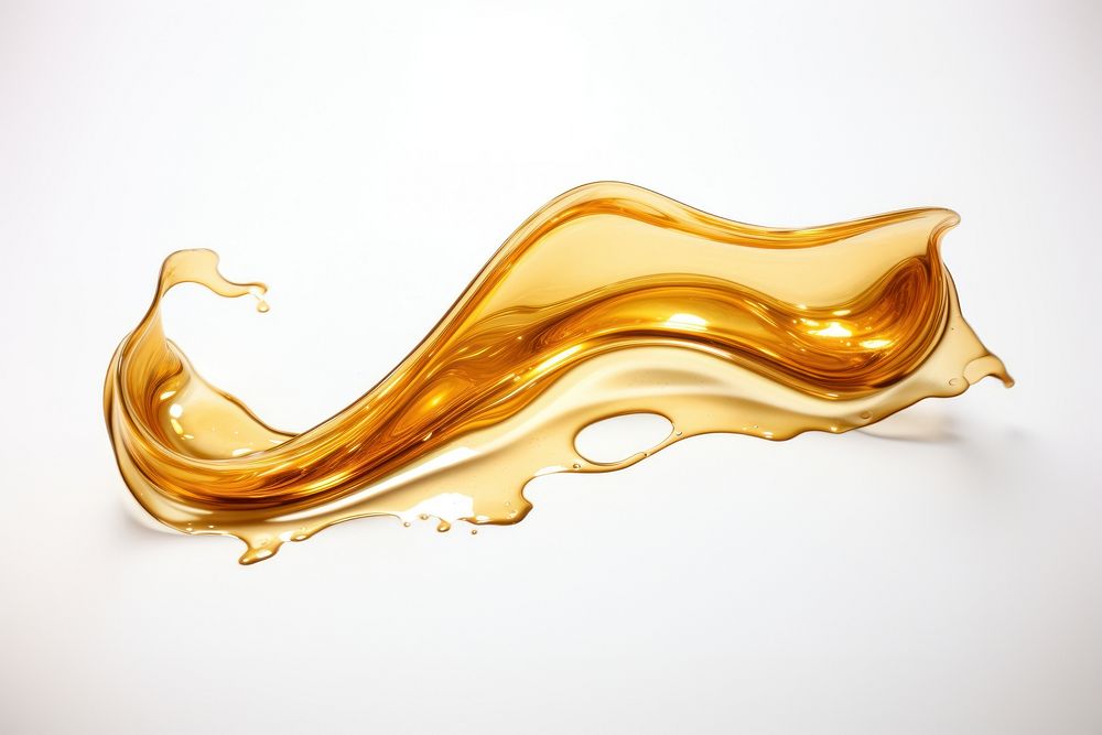 Gold Oil wave white background simplicity abstract.