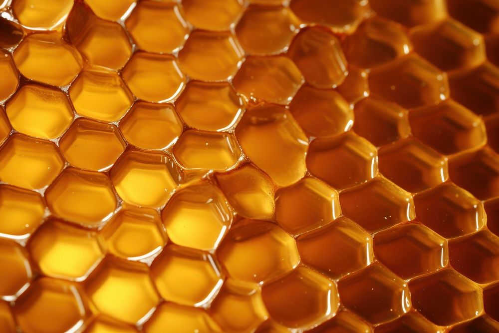Gold honey backgrounds honeycomb repetition.