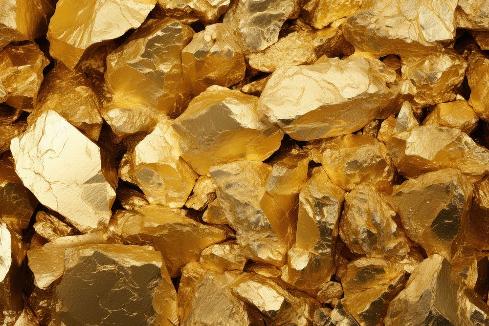 Gold rock backgrounds mineral abundance.