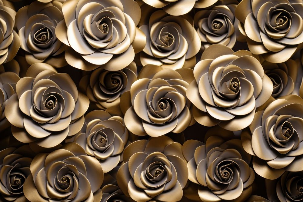 Gold roses pattern backgrounds flower plant.