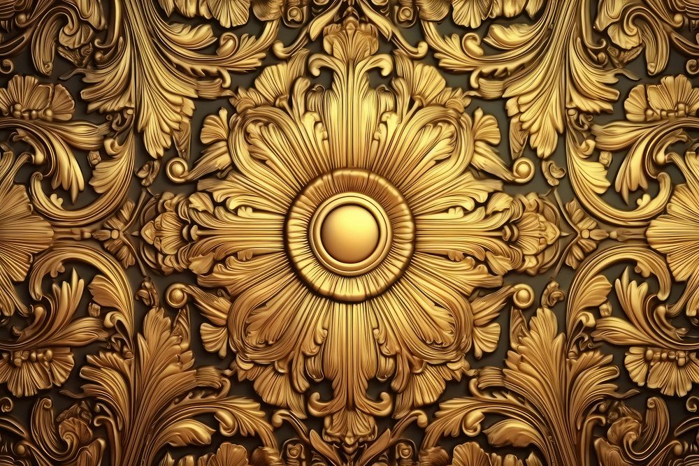 Gold vintage pattern backgrounds texture art.