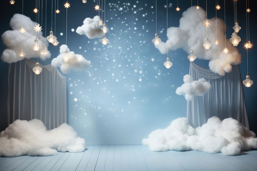 3D cloud in sky backdrop room backgrounds lighting tranquility.