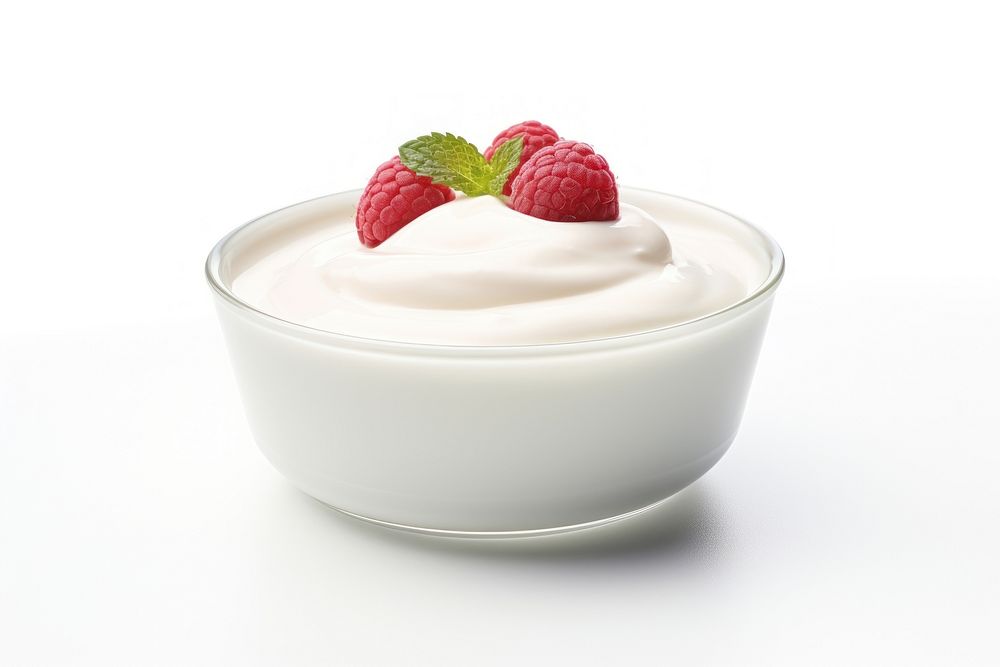 Yoghurt dessert cream berry.