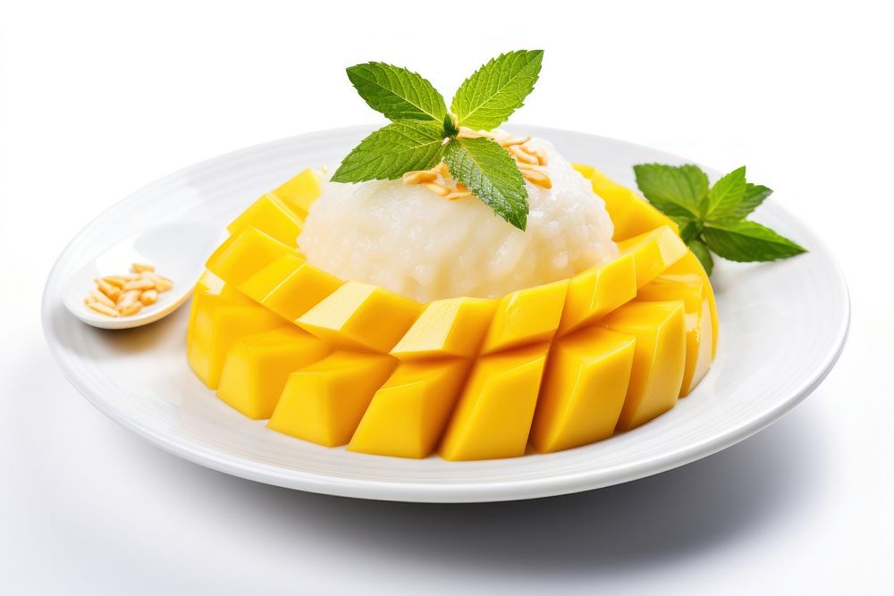 Mango Sticky Rice dessert mango fruit.