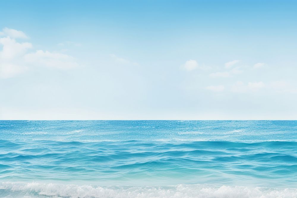 Blue sea backgrounds outdoors horizon.