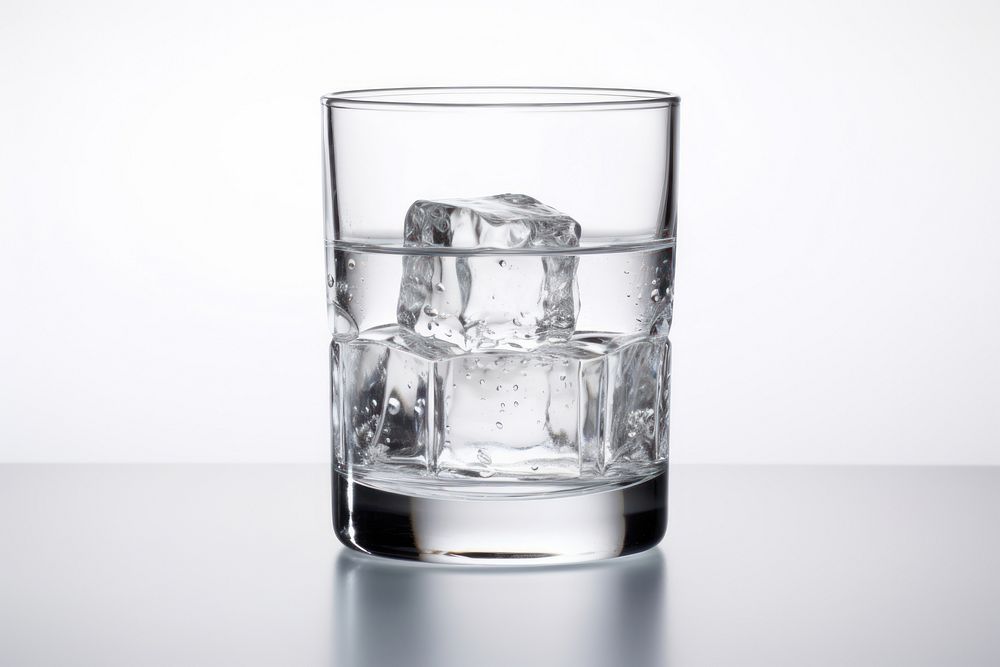 Vodka glass white ice.
