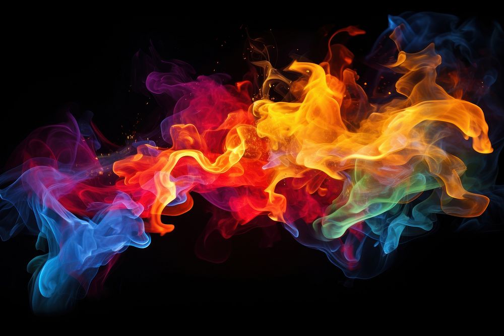 Abstract colorful fire backgrounds pattern smoke.