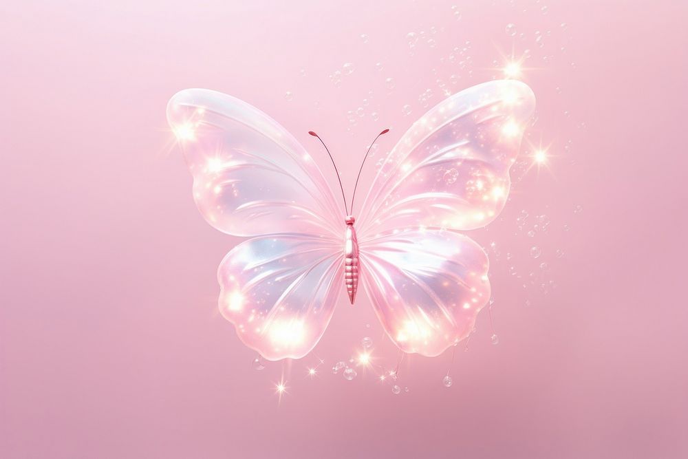 Illuminated butterfly pink celebration.