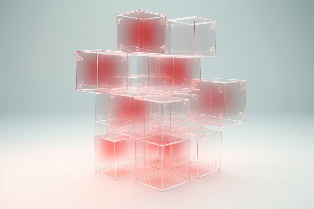 Different size cubes connecting with other and forming big net cubic shape technology furniture lighting.