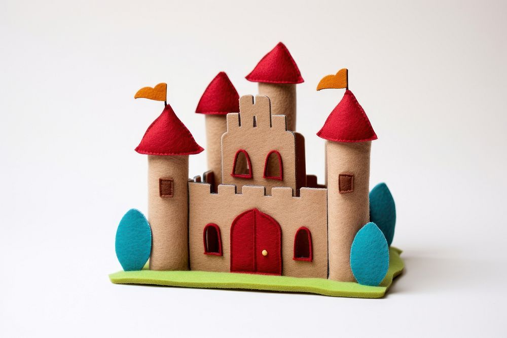 Photo of felt castle craft cute art.
