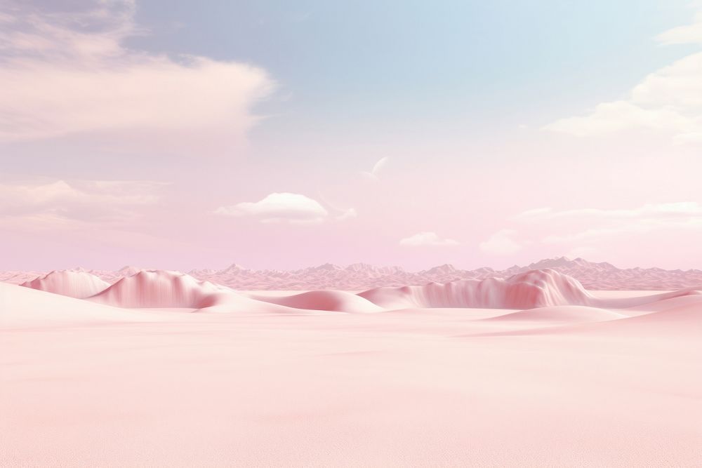 Pink desert with blank space backgrounds landscape outdoors.