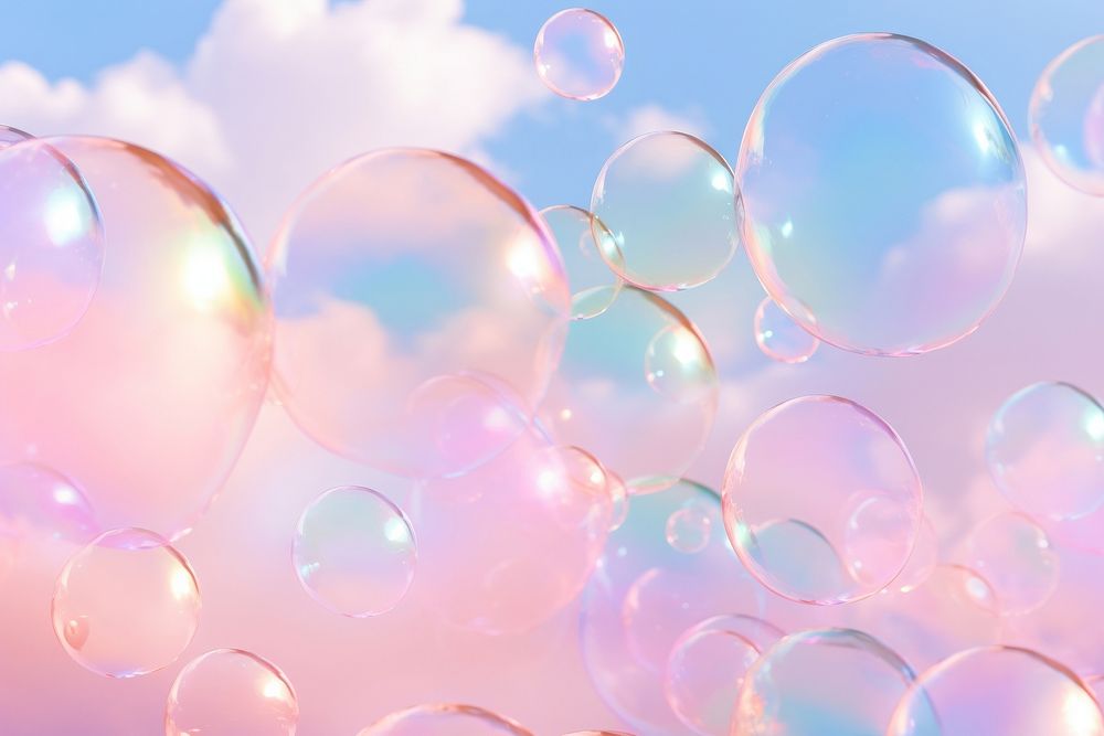 Pink soap bubbles pattern backgrounds outdoors nature.