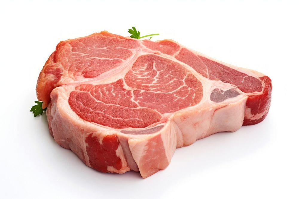 Pork chop meat beef food.