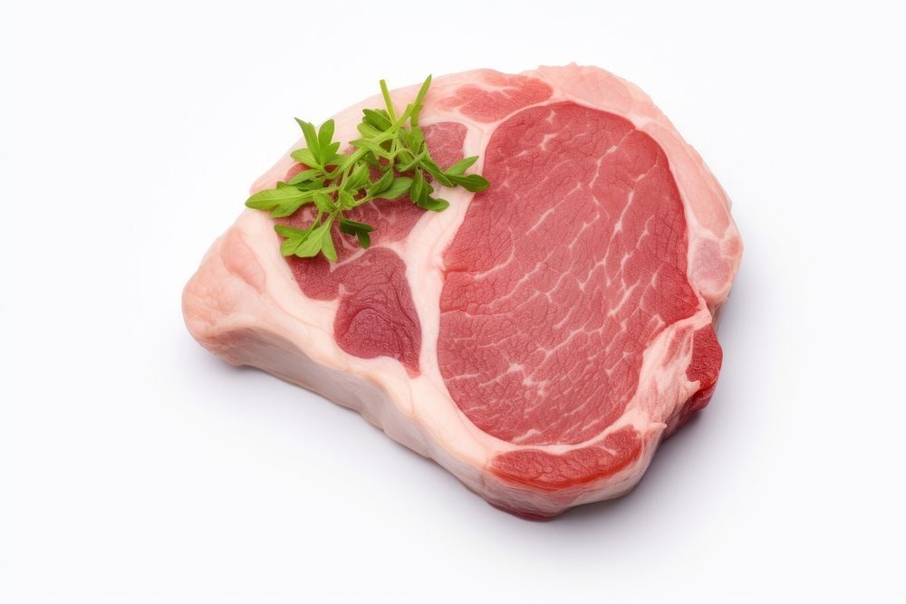 Pork chop meat beef food.