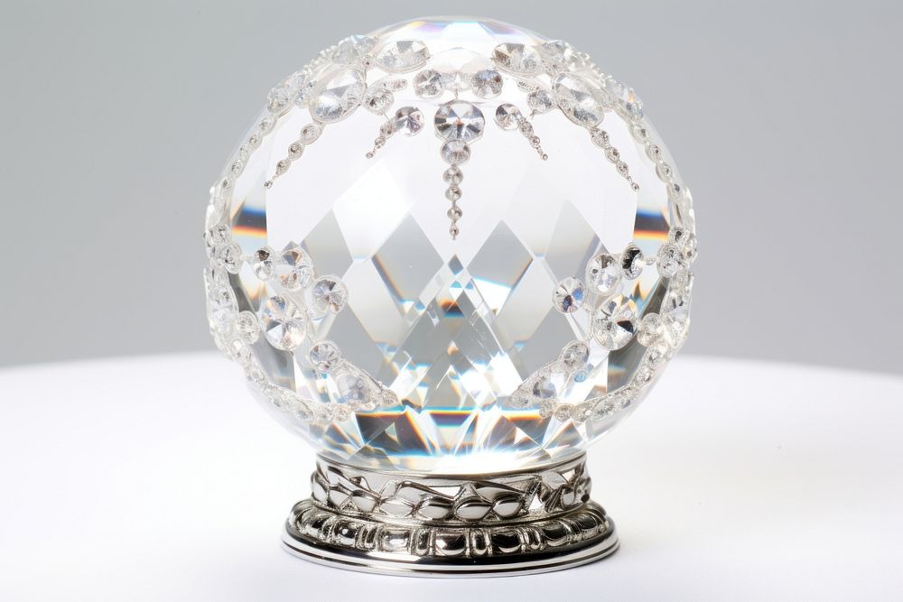 Crystal ball gemstone jewelry diamond.