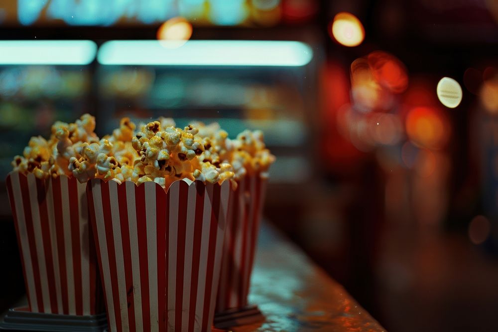 Popcorn snack movie food.