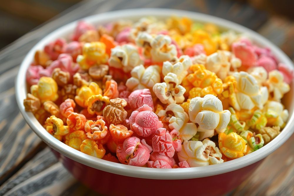 Popcorn snack food bowl.
