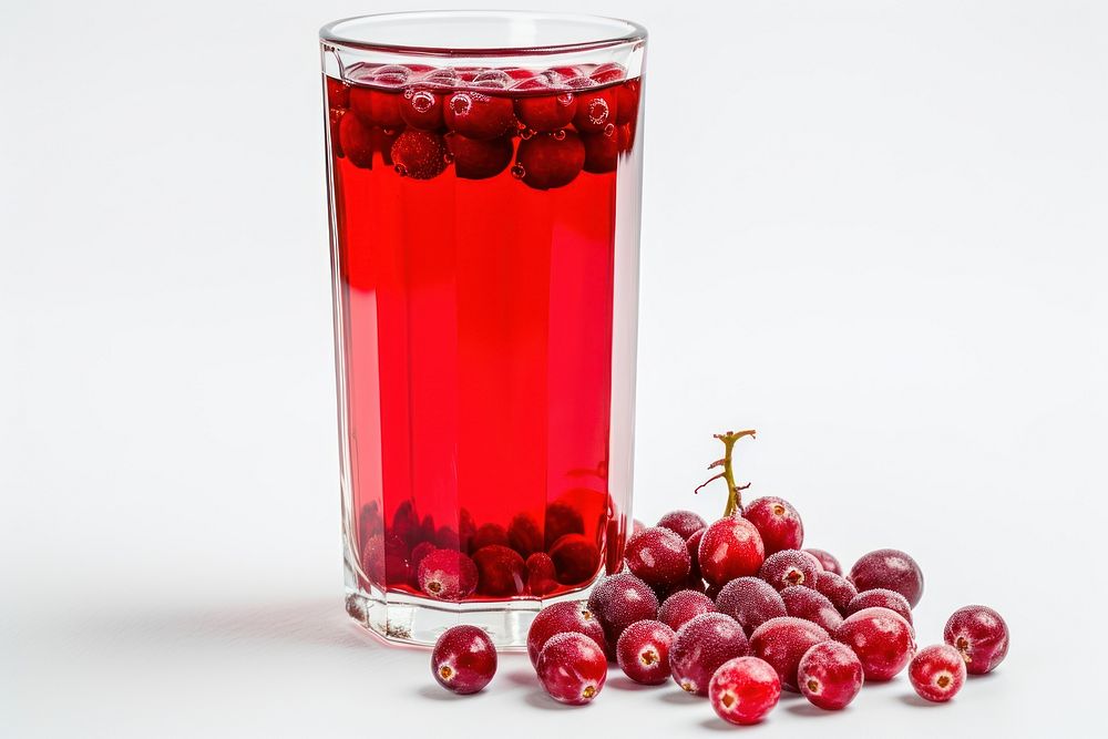 Cranberry juice fruit drink glass.