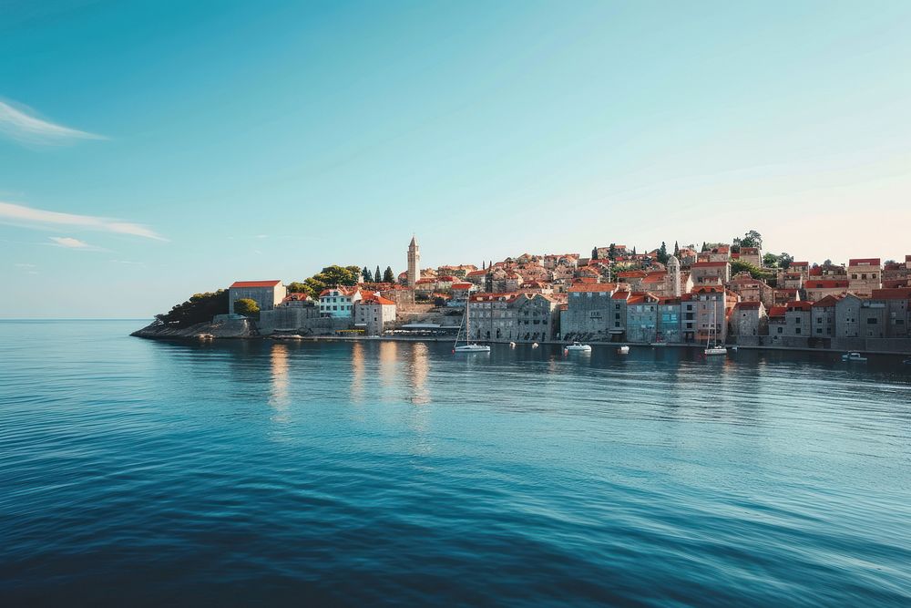 Croatia architecture waterfront cityscape.
