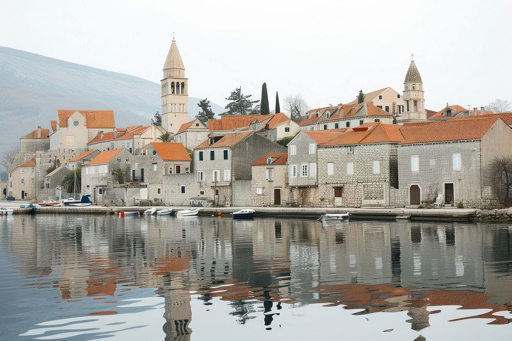 Croatia architecture waterfront cityscape.