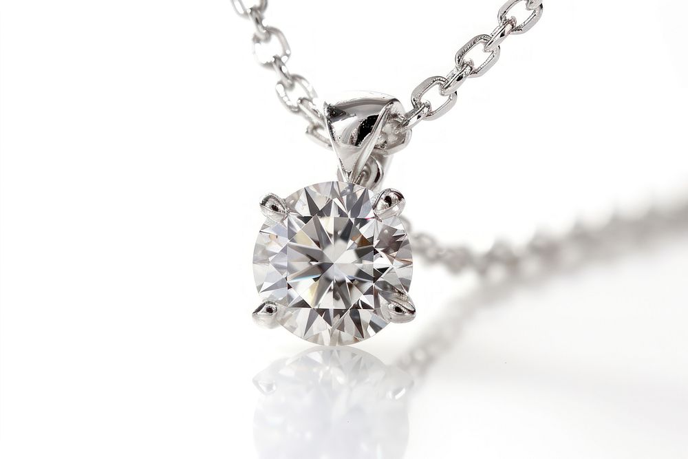Diamond jewelry necklace gemstone pendant.