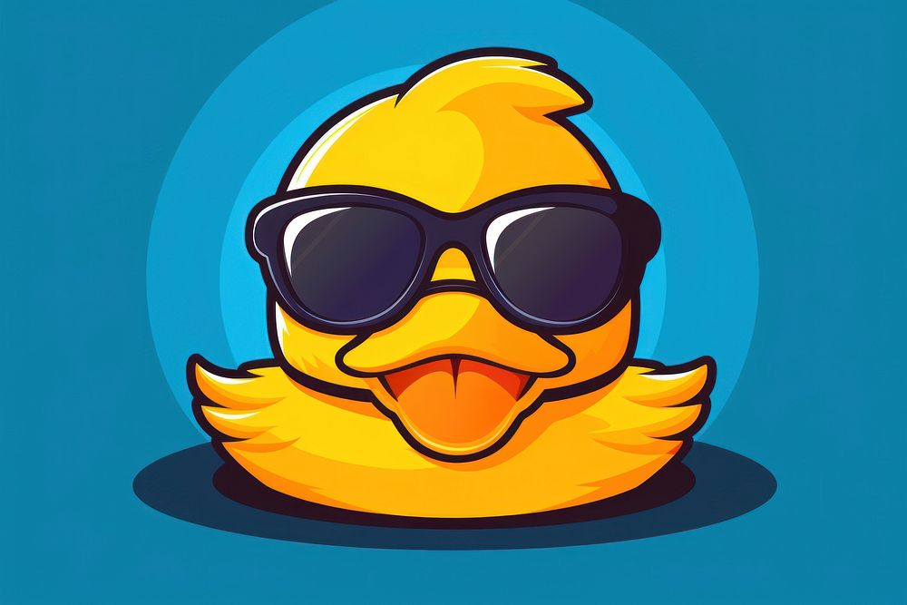 Rubber duck sunglasses cartoon representation accessories accessory.