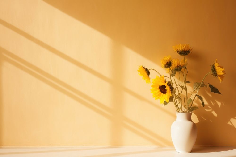 Sunflower architecture indoors shadow.