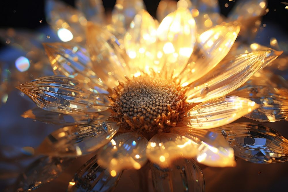 Sunflower photo crystal plant light.
