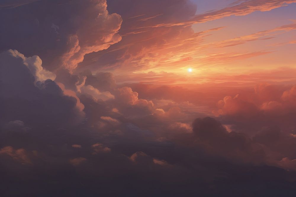 Sunrise cloud backgrounds outdoors horizon.