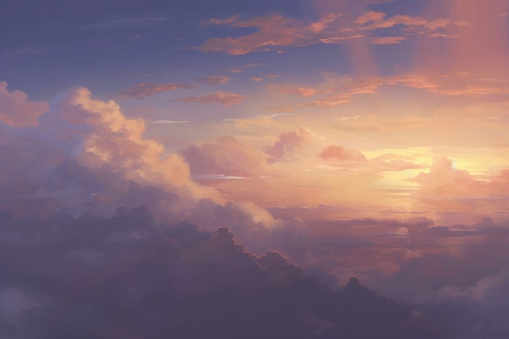 Sunset cloud backgrounds outdoors horizon.