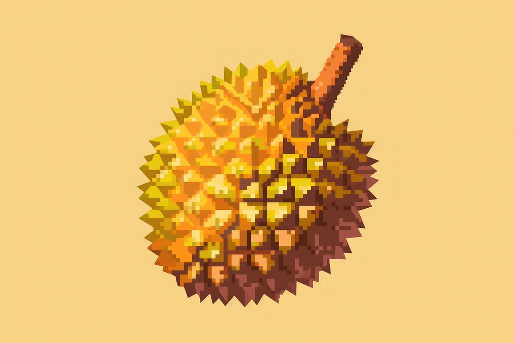 Durian pixel fruit food pineapple.
