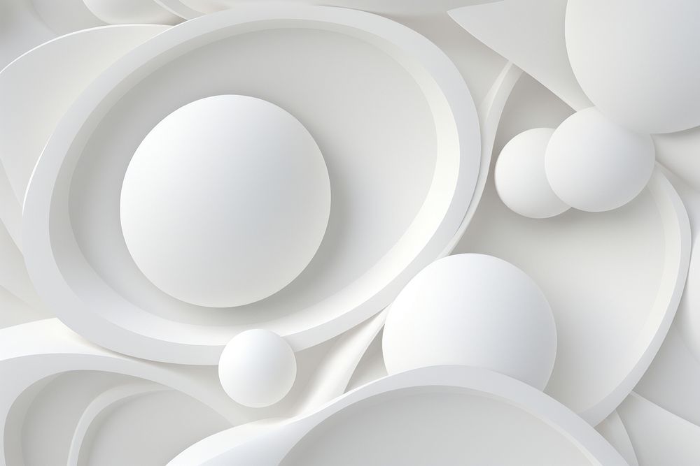 3d Abstract circles background white backgrounds abstract.