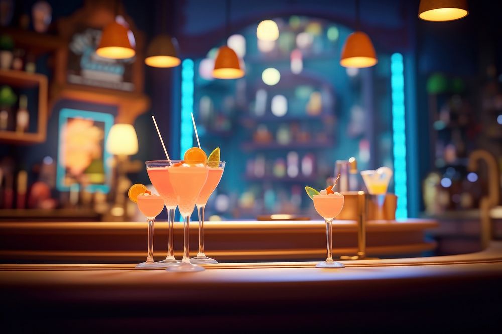 Cocktail bar drink cosmopolitan.