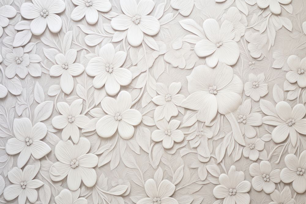 Floral white pattern backgrounds art creativity.